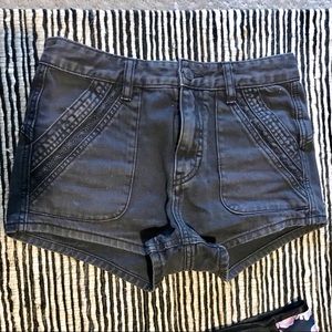 Free people black denim shorts
